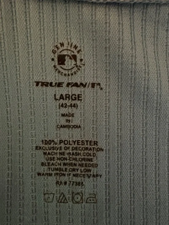 Tampa Bay Rays Jersey Large 42-44 Gently worn vintage 100% polyester embroidered - Picture 5 of 5